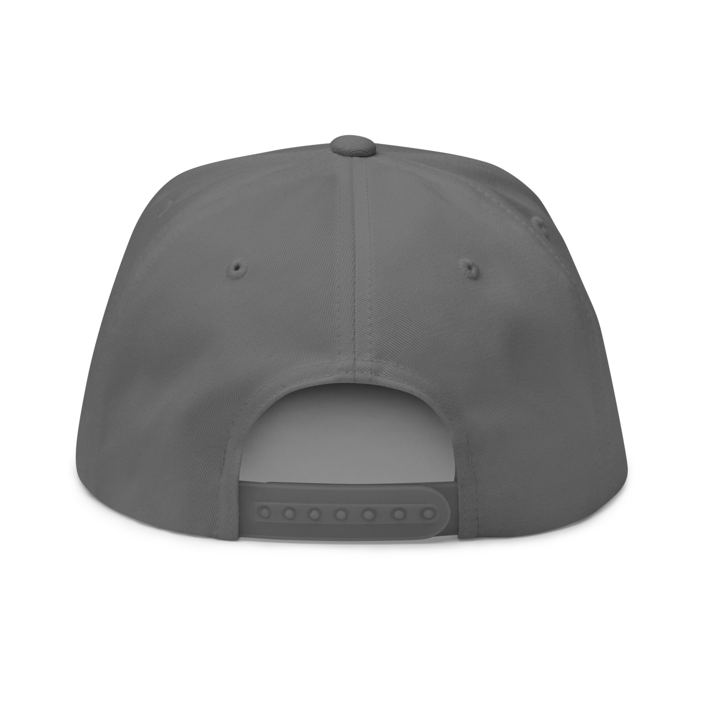 Flat Bill Cap White Text