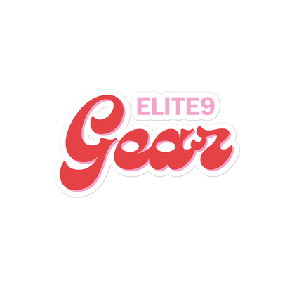 Elite9 Gear Retro Print Sticker