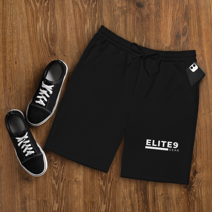 Men's fleece shorts | White Text