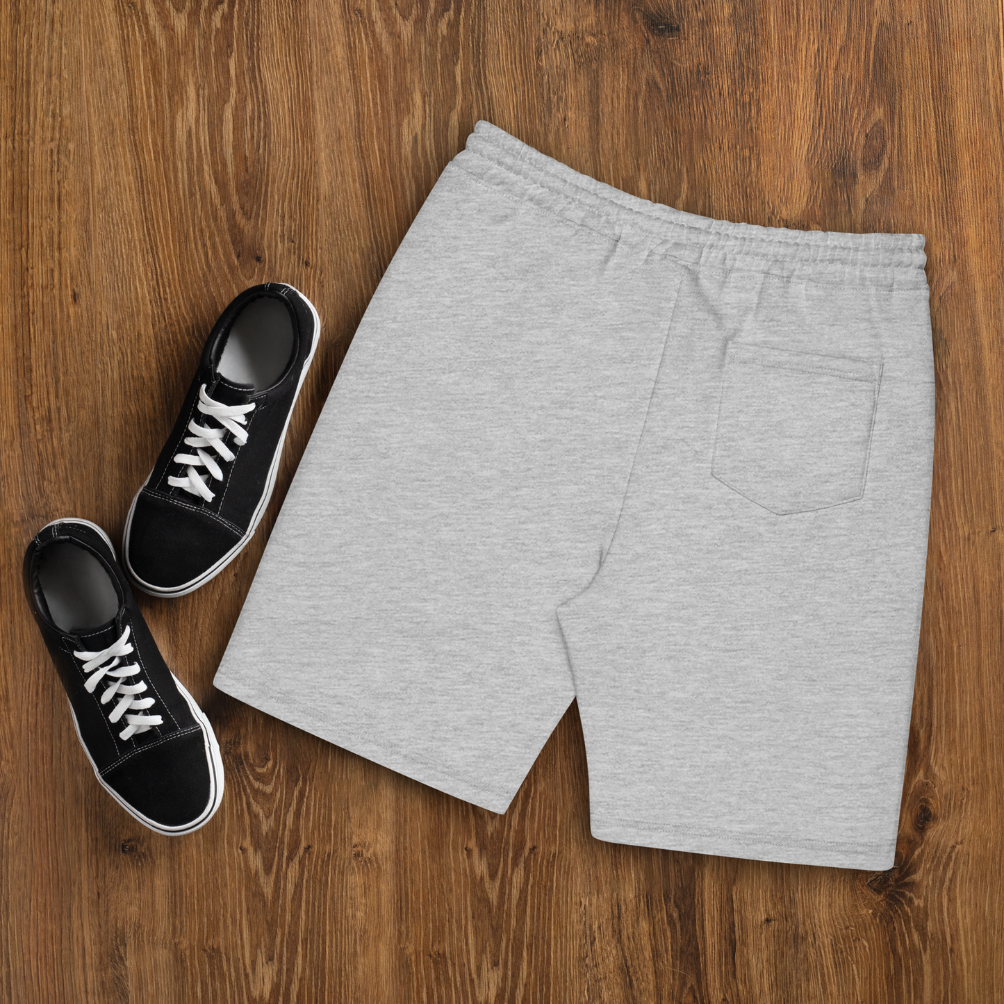 Men's fleece shorts | White Text