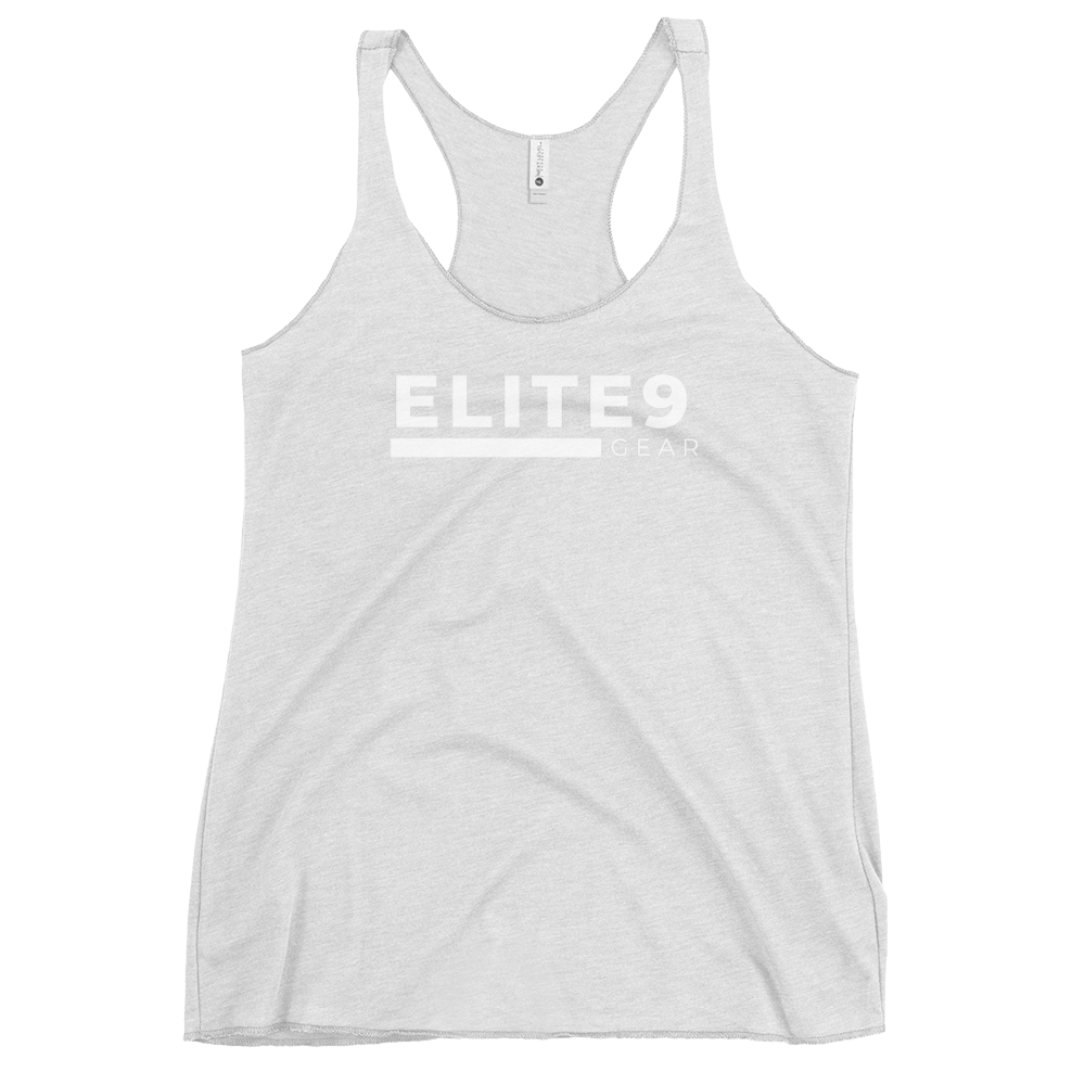 Women's Racerback Tank | White Text