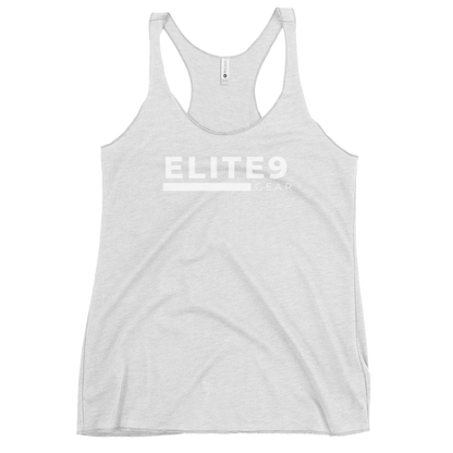 Women's Racerback Tank | White Text