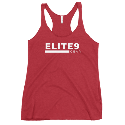 Women's Racerback Tank | White Text