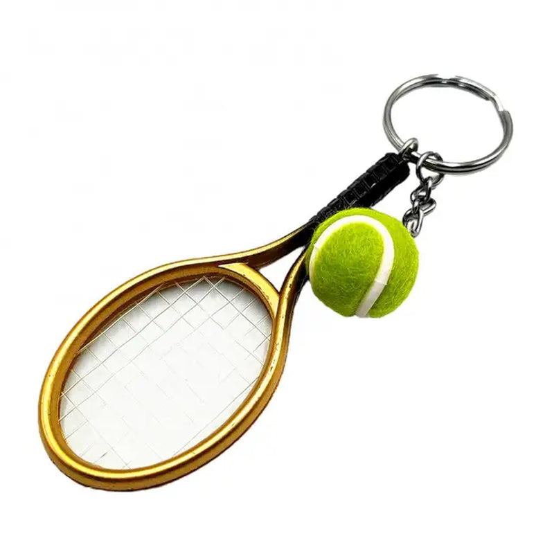 Sports Keychain Table Tennis Pendants Pingpong Bat Ball Baseball Bat Gloves Racket Key Chain Car Key Chain Decor Fans Keyring